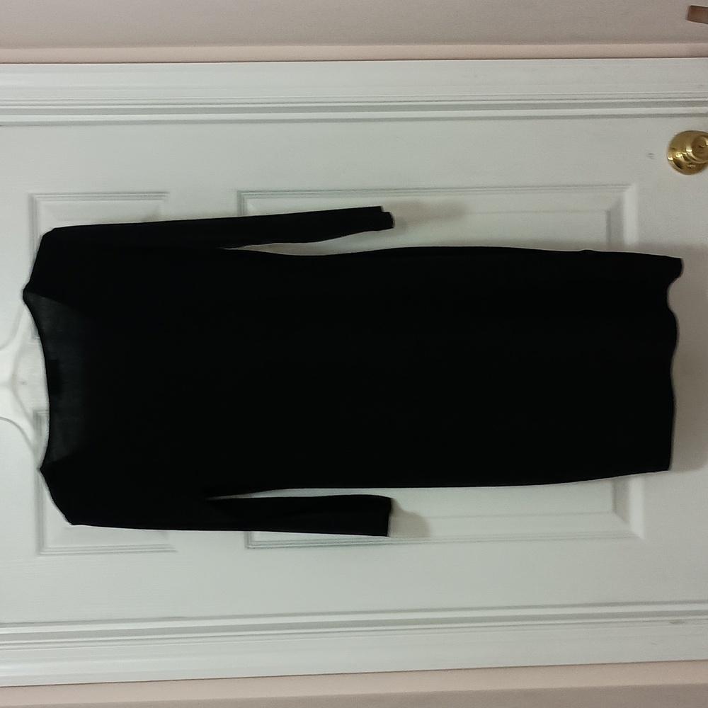 Calvin Klein Long sleeved Black Dress Size 6 - Picture 3 of 4